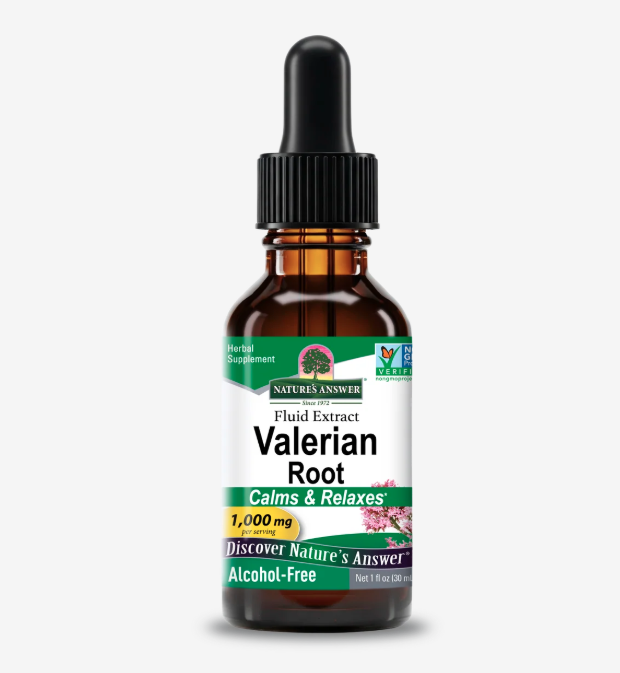Nature's Answer Valerian Root liquid extract bottle reviewed for sleep