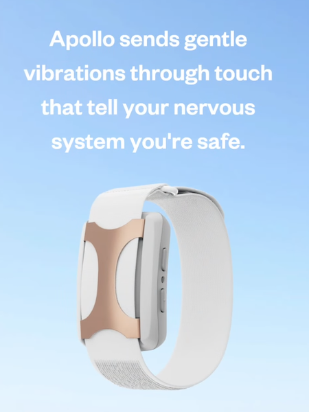 Apollo Neuro wearable, gentle vibrations that tell your nervous system you are safe