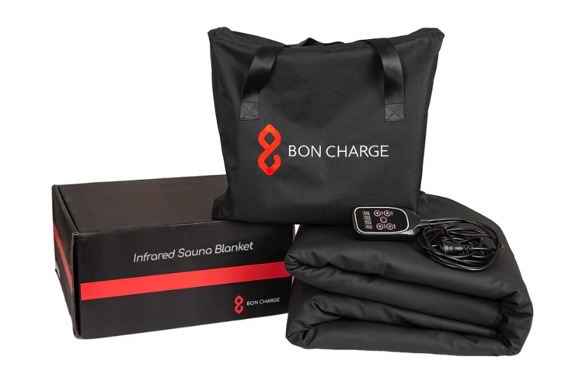 Bon Charge Infrared Sauna Blanket unboxing with carry bag and controller