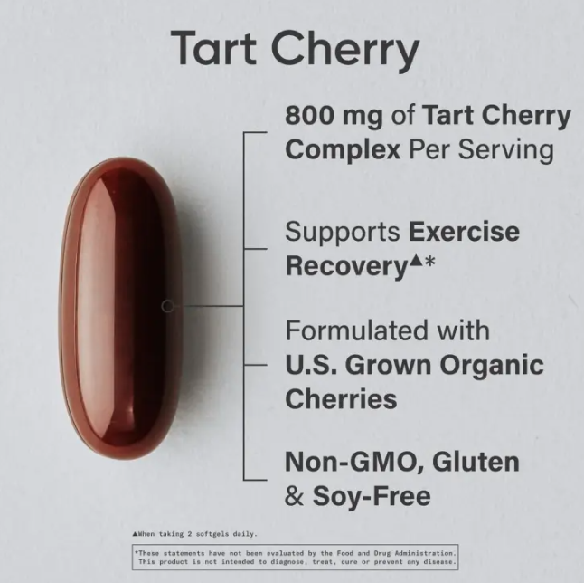 Sports Research Tart Cherry bottle showing Montmorency cherry concentrate