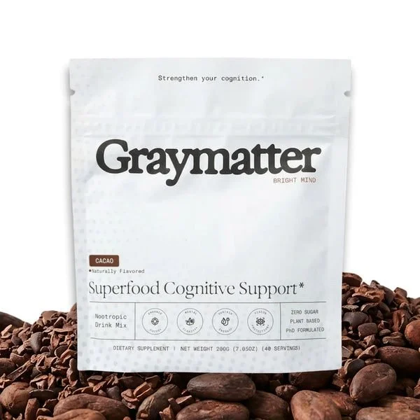 Graymatter Bright Mind superfood cognitive support drink mix bag