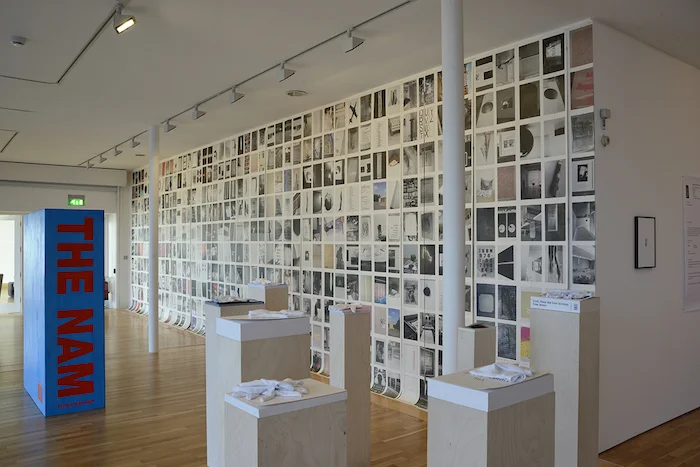 Fiona Banner, Buoys Boys, 2016/2017, installation view at De La Warr Pavilion, Bexhill, UK.