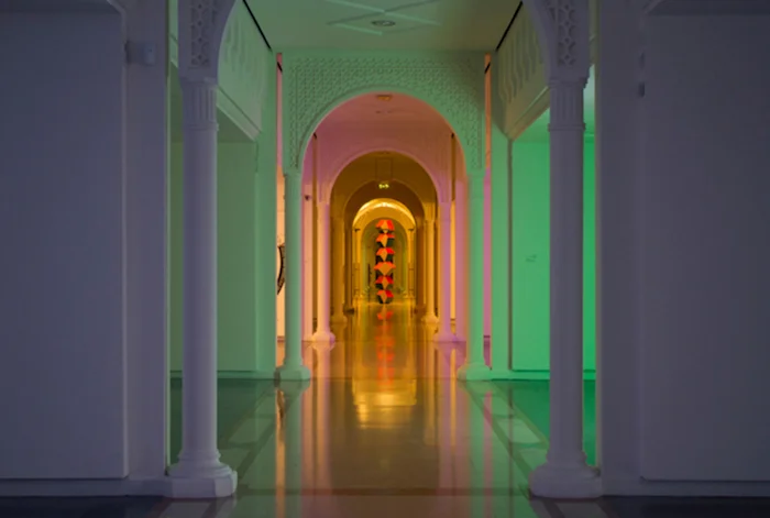 Angela Bulloch, Considering Dynamics and The Forms of Chaos, 2016, installation view at Sharjah Art Museum, UAE.