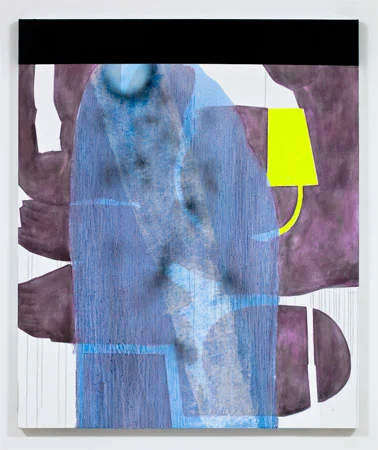 Charline von Heyl, Blue Hermit, 2011, Acrylic and oil on linen, 60 x 50 inches, 152.4 x 127 cm
