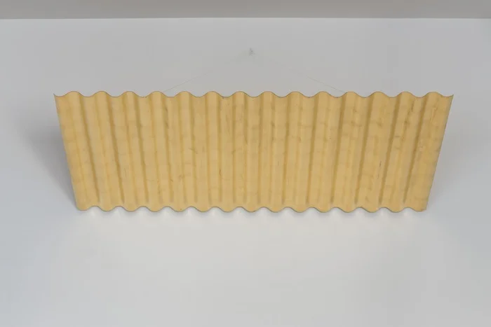 Ann Veronica Janssens, Tropical Paradise, 2006, corrugated aluminum structure gilded with gold leaf 23 3/4 carats, 66 x 110 x 4 cm, edition 1 of 1, 1