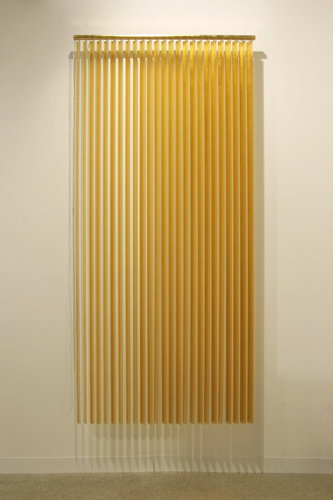 Ann Veronica Janssens, Untitled (California blinds), 2008, Californian blinds, goldleaf