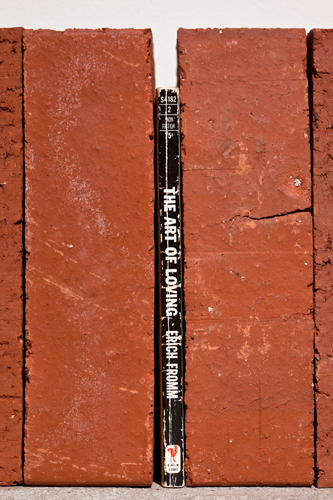 Jorge Mendez Blake, The Art of Loving, 2009, 10 bricks and book, 24 x 8 x 4 in. Edition of 10