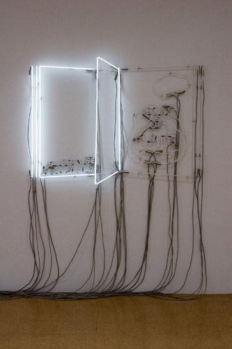 Philippe Parreno, Atlas of Clouds, 2005, Neon light, transformers, switchers, 39 x 61 in.