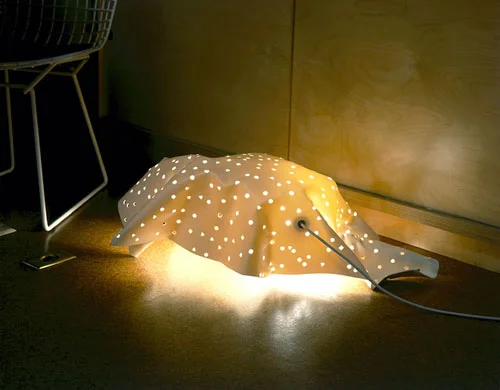 Philippe Parreno and Jorge Pardo, Untitled, 2002, Three lamps for different spaces (outside, gallery, and office)
