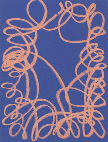 John Reynolds, Swann's Way #III, 2009, Oil stick, hand painted paper, 12 1/2 x 10 in. (31.8 x 25.4 cm)