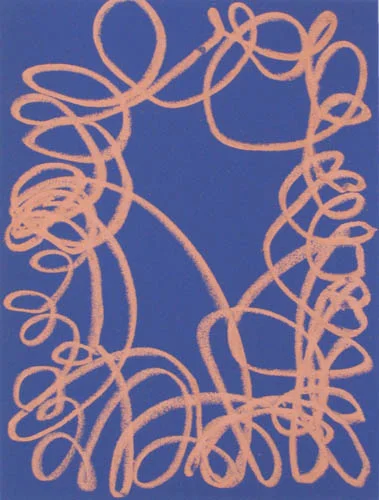 John Reynolds, Swann's Way #III, 2009, Oil stick, hand painted paper, 12 1/2 x 10 in. (31.8 x 25.4 cm)