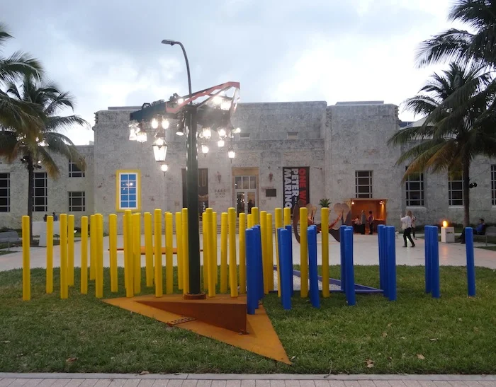 Jessica Stockholder "Angled Tangle" Outdoor installation view, Art Basel Miami Beach, 2014