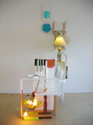 Jessica Stockholder, Untitled, 2006, Mixed media, 104 x 47 x 63 in