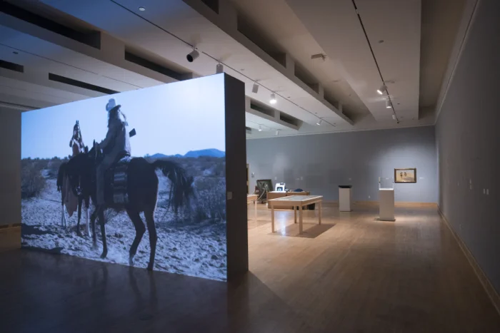 SUPERFLEX, Superfake/The Parley, 2016, installation view, ASU Art Museum, Tempe, AZ.