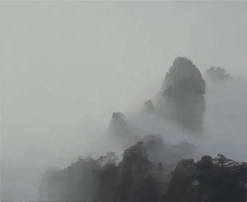 Paul Winstanley, Yellow Mountain 1, 2007, Oil on linen, 15 1/2 x 18 3/4 in