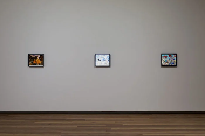 Petra Cortright, RUNNING NEO-GEO GAMES UNDER MAME, 2017, installation view, City Gallery Wellington, New Zealand.