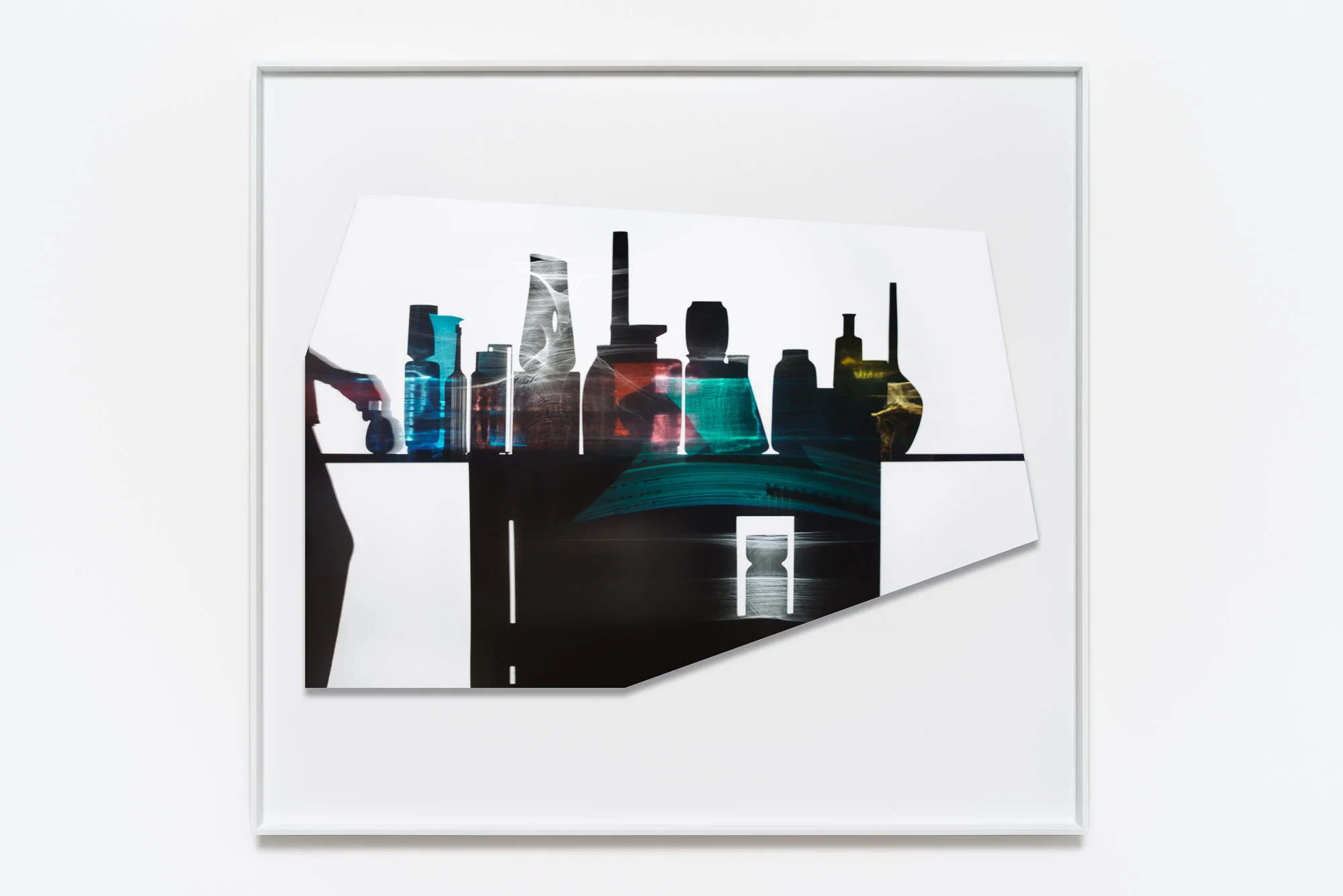 Uta Barth, In the Light & Shadow of Morandi (17.11), 2017, Face mounted, raised, shaped, Archival Pigment print in artist frame, 48.75 x 52.75 inches.