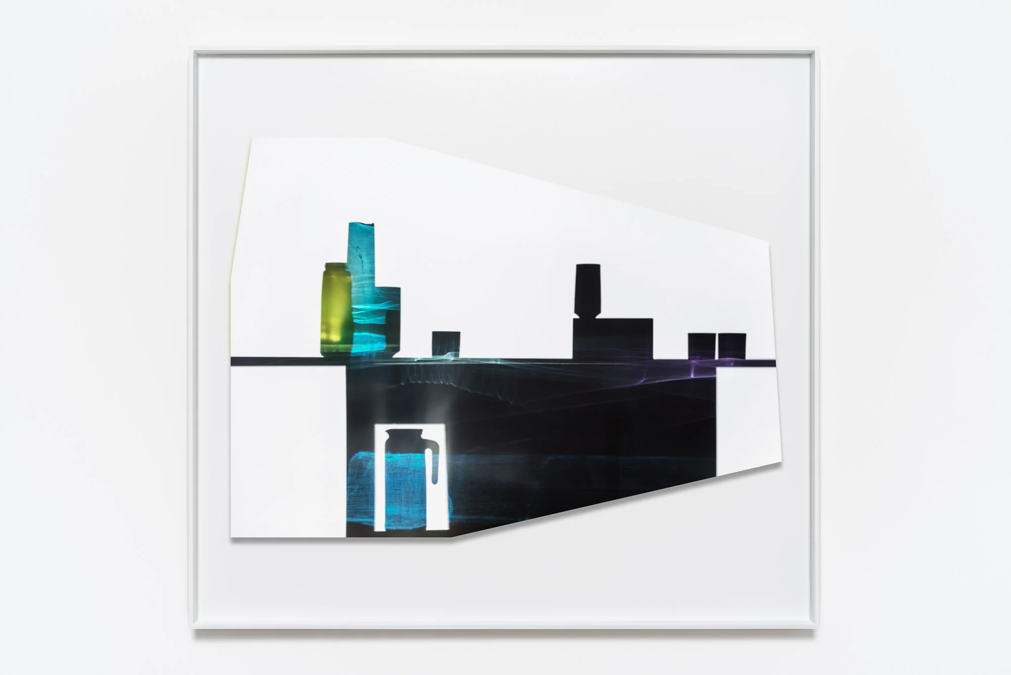 Uta Barth, In the Light & Shadow of Morandi (17.02), 2017, Face mounted, raised, shaped, Archival Pigment print in artist frame, 48.75 x 52.75 inches.