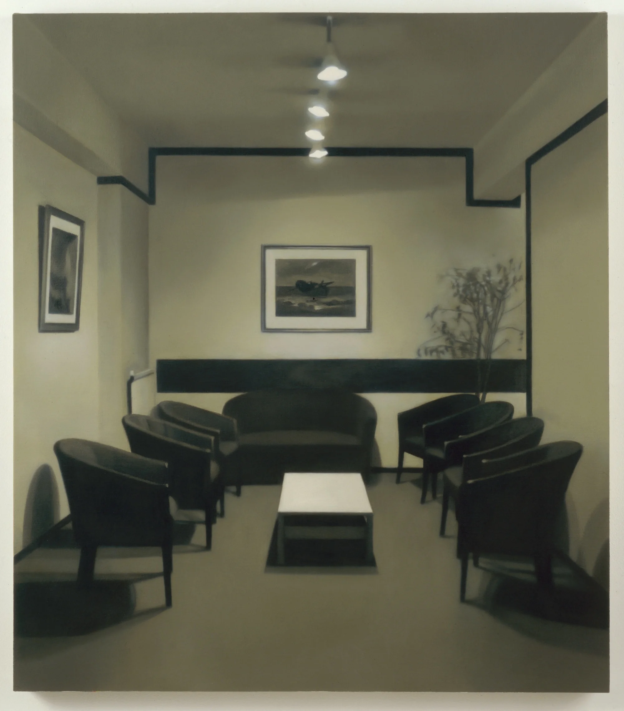 Paul Winstanley, Interior B, 1998, Oil on linen, 43 x 35 inches.