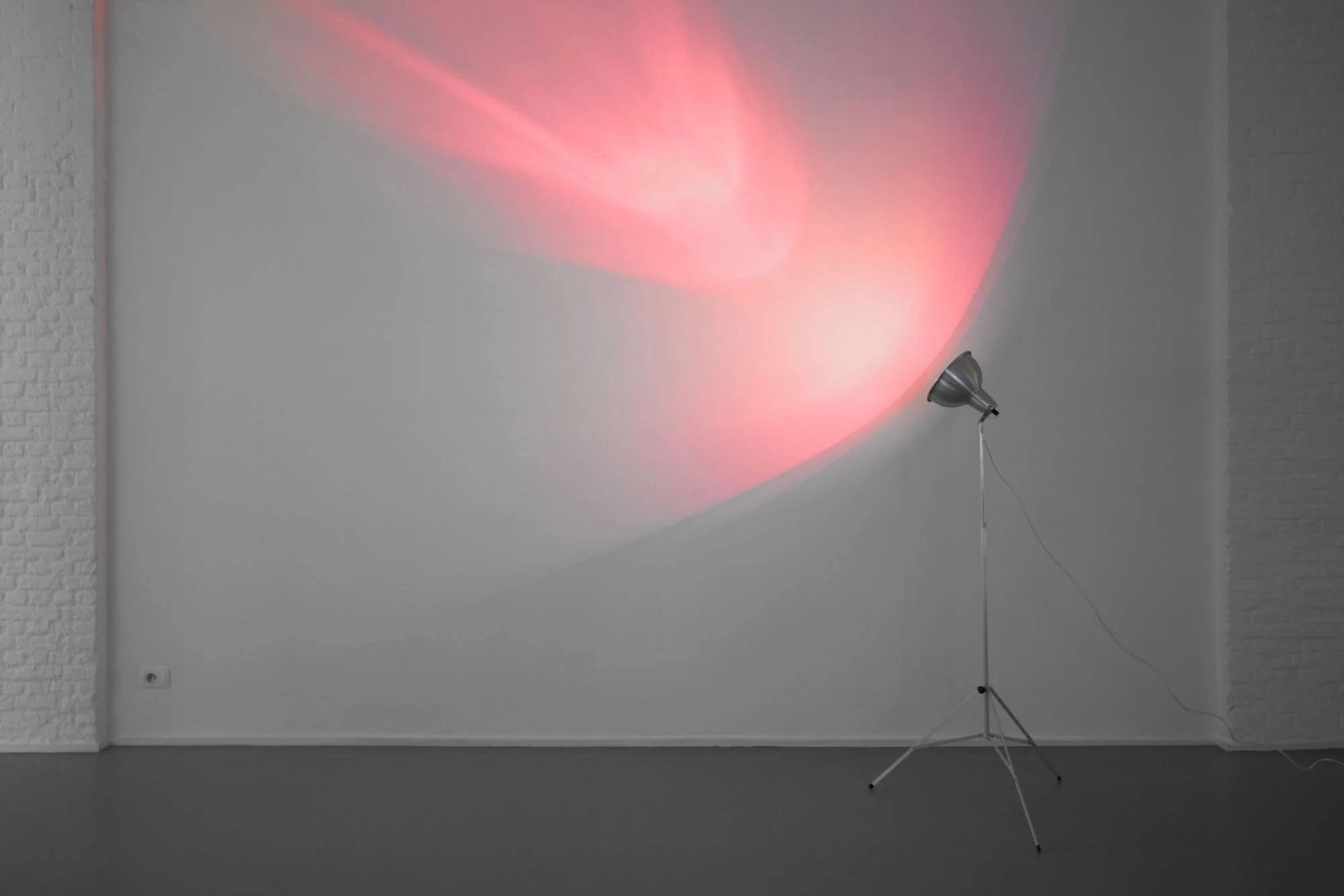 Ann Veronica Janssens, Untitled (Light Painting), 2004, projection (lamp, light bulb), 62.2 x 26.77 x 23.62 inches (lamp and tripod), Edition of 3, 1 AP.