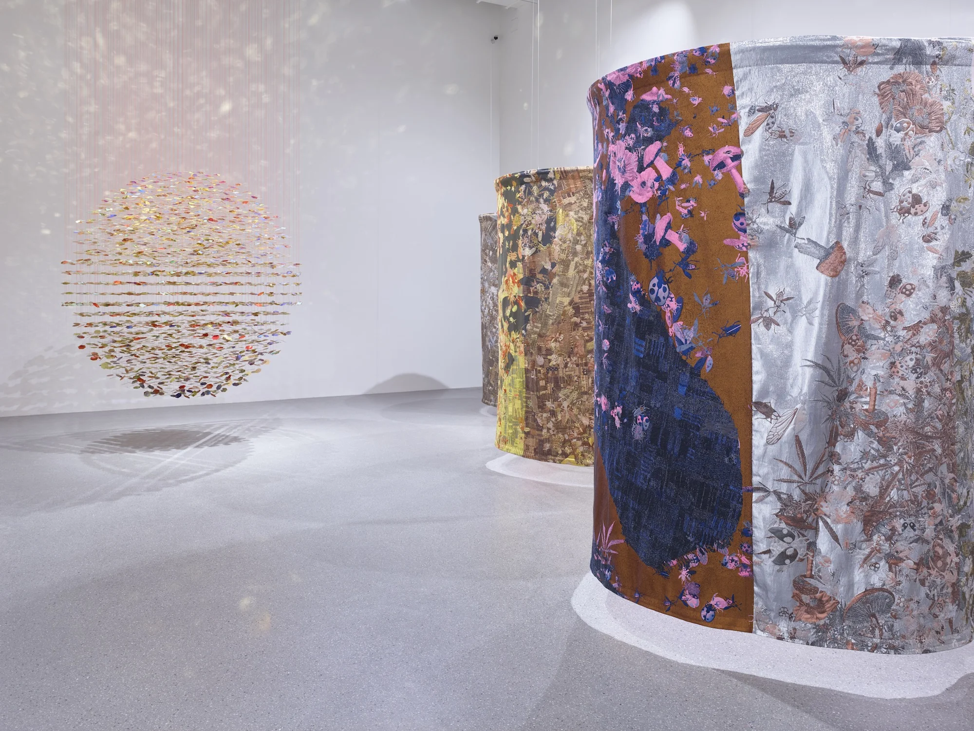 Pae White, Spacemanship, 2017-18, installation view, Saarland Museum, Saarbrücken, Germany.