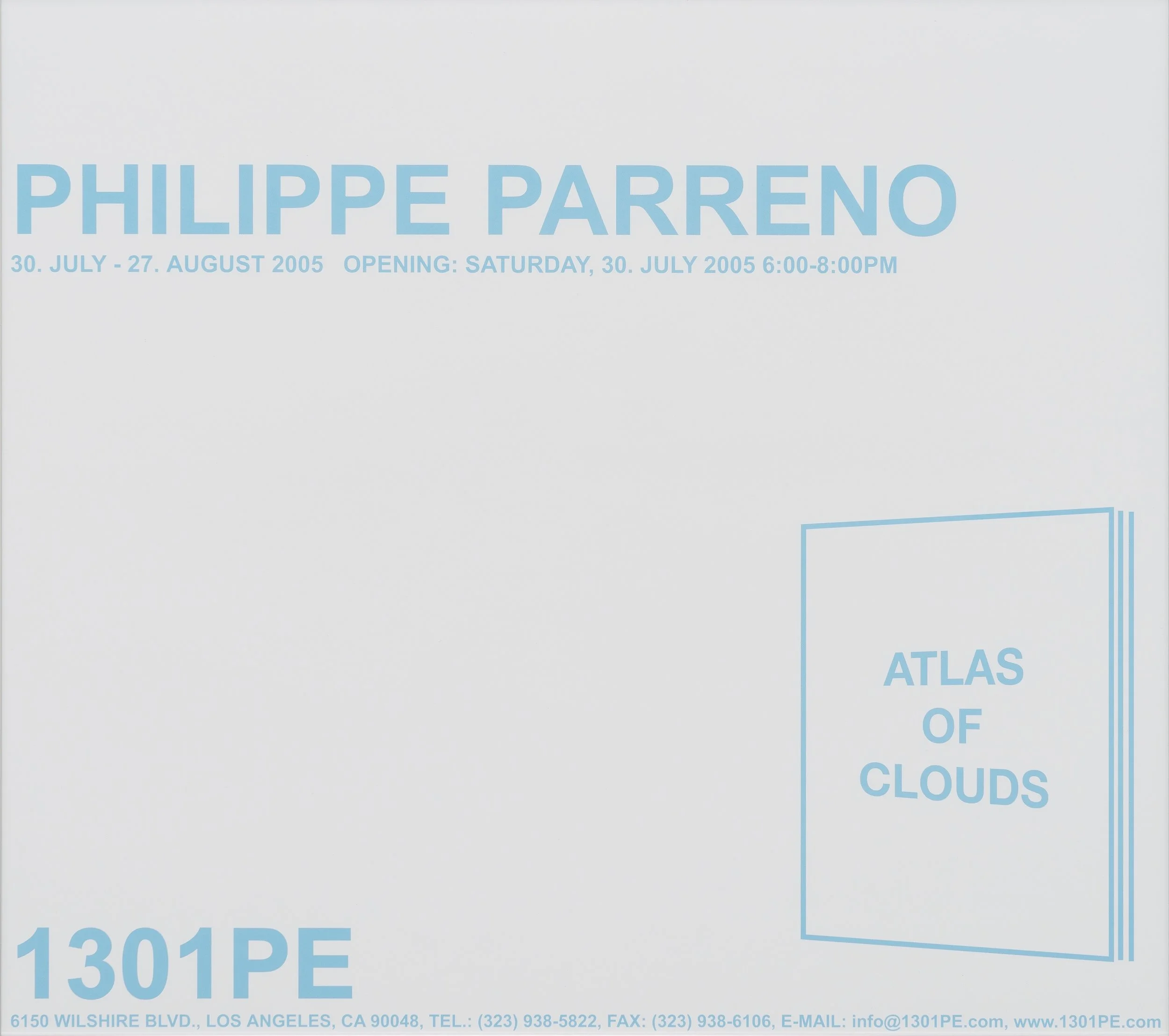 PHILIPPE PARRENO: ATLAS OF CLOUDS