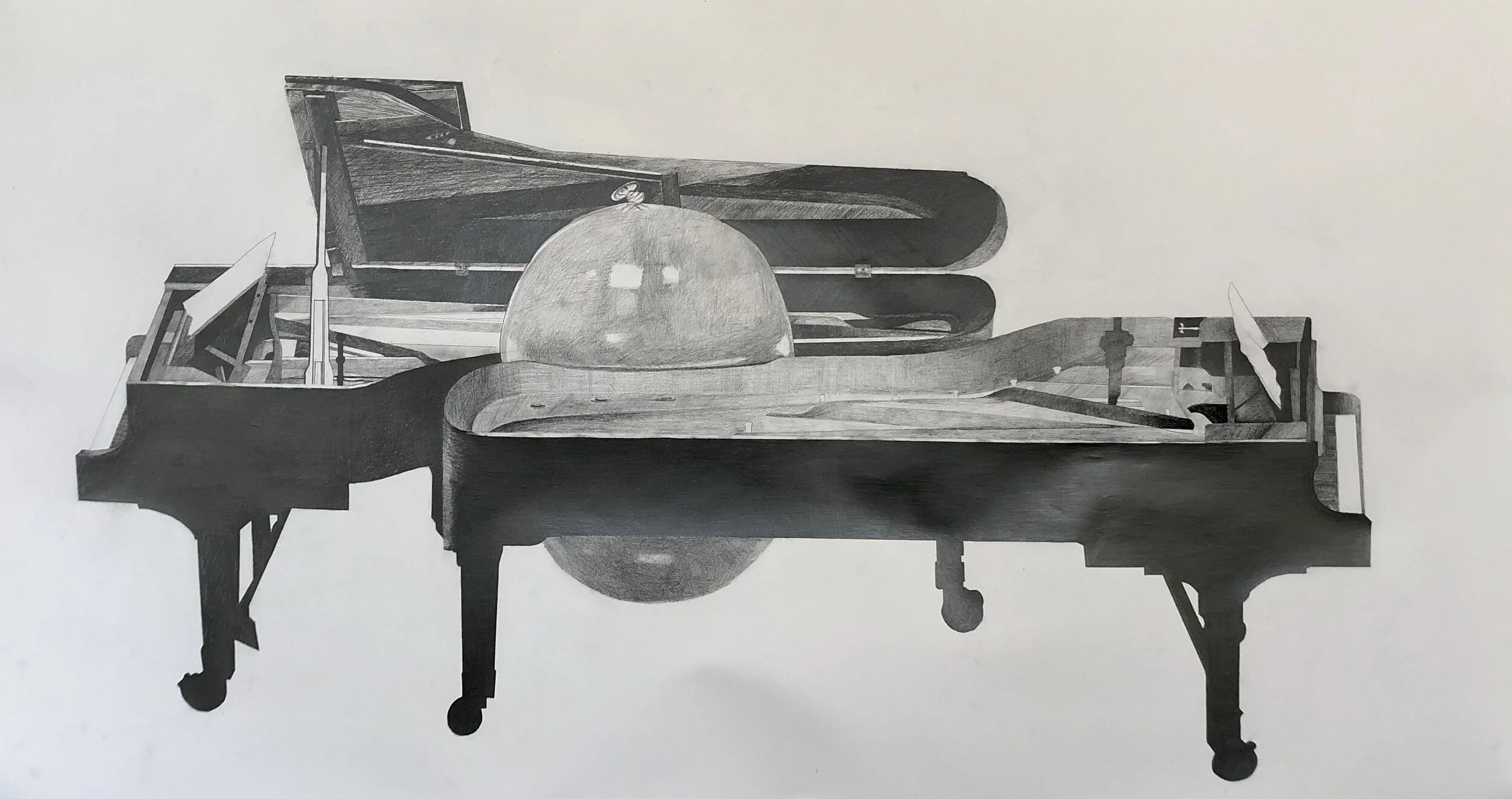 Ana Prvački, Untitled, charcoal on paper, 2019