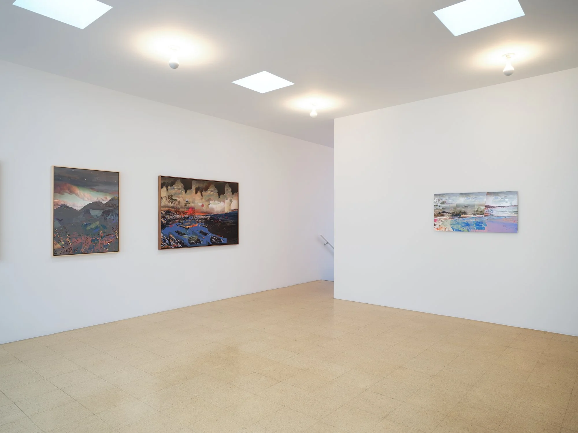 Petra Cortright: quicksilver sea bubble dramamine dream. Installation view, 1301PE, Los Angeles, 2025.