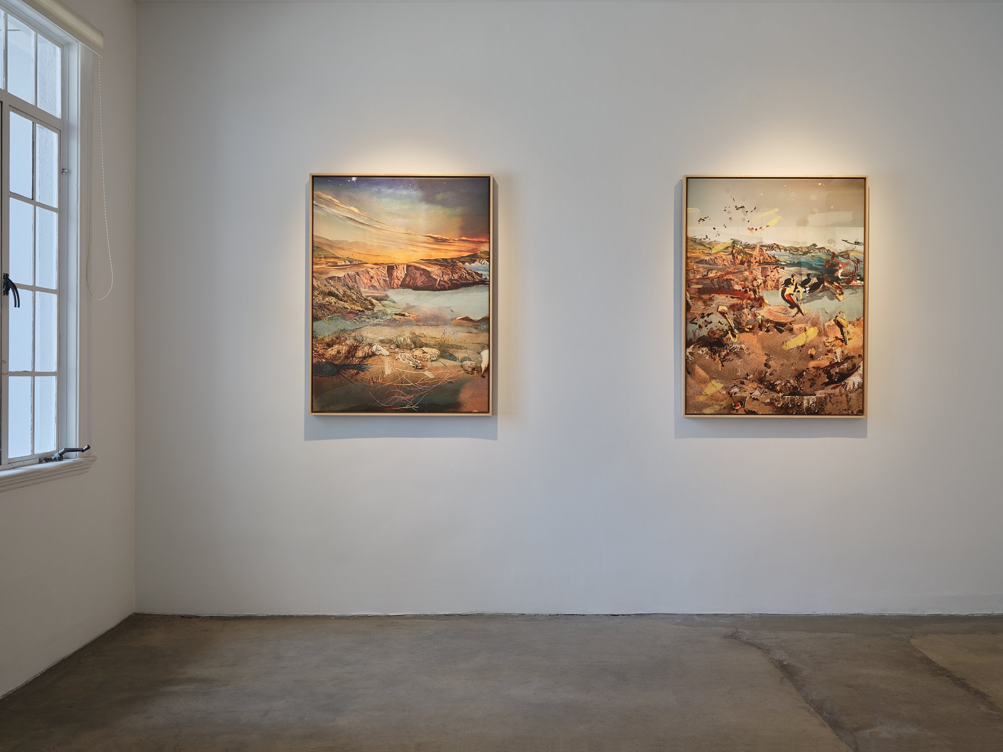 Petra Cortright: quicksilver sea bubble dramamine dream. Installation view, 1301PE, Los Angeles, 2025.