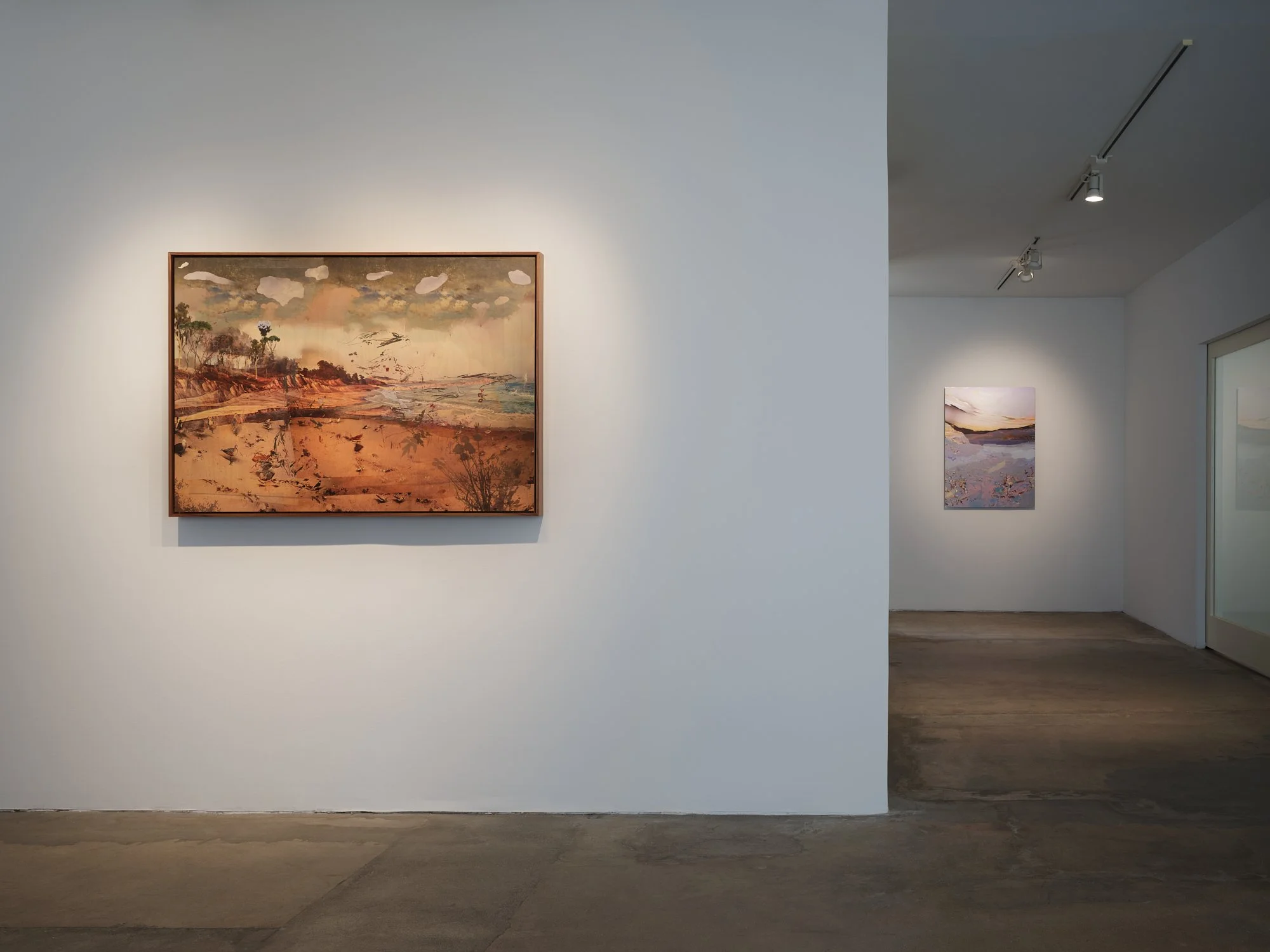 Petra Cortright: quicksilver sea bubble dramamine dream. Installation view, 1301PE, Los Angeles, 2025.