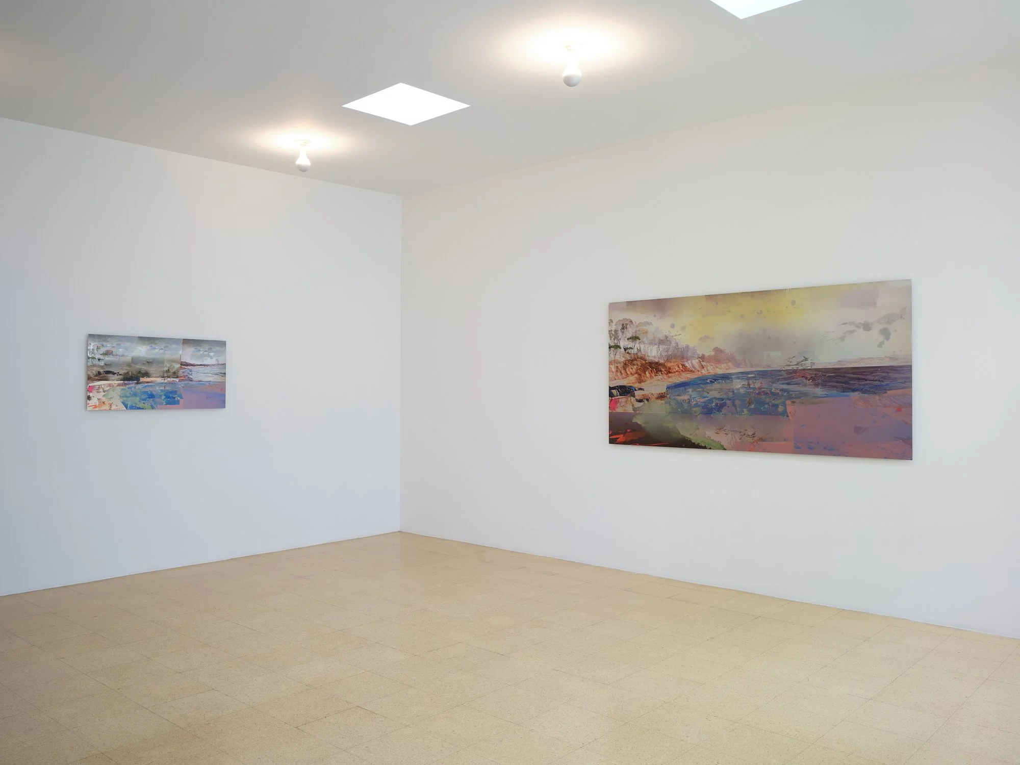 Petra Cortright: quicksilver sea bubble dramamine dream. Installation view, 1301PE, Los Angeles, 2025.