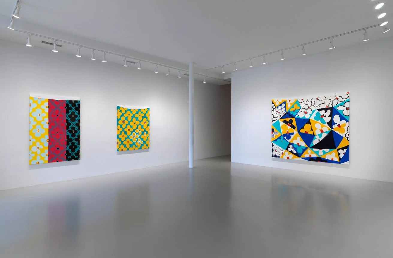 Judy Ledgerwood: Sunny Redux, Installation View, Rhona Hoffman, Chicago (2024)