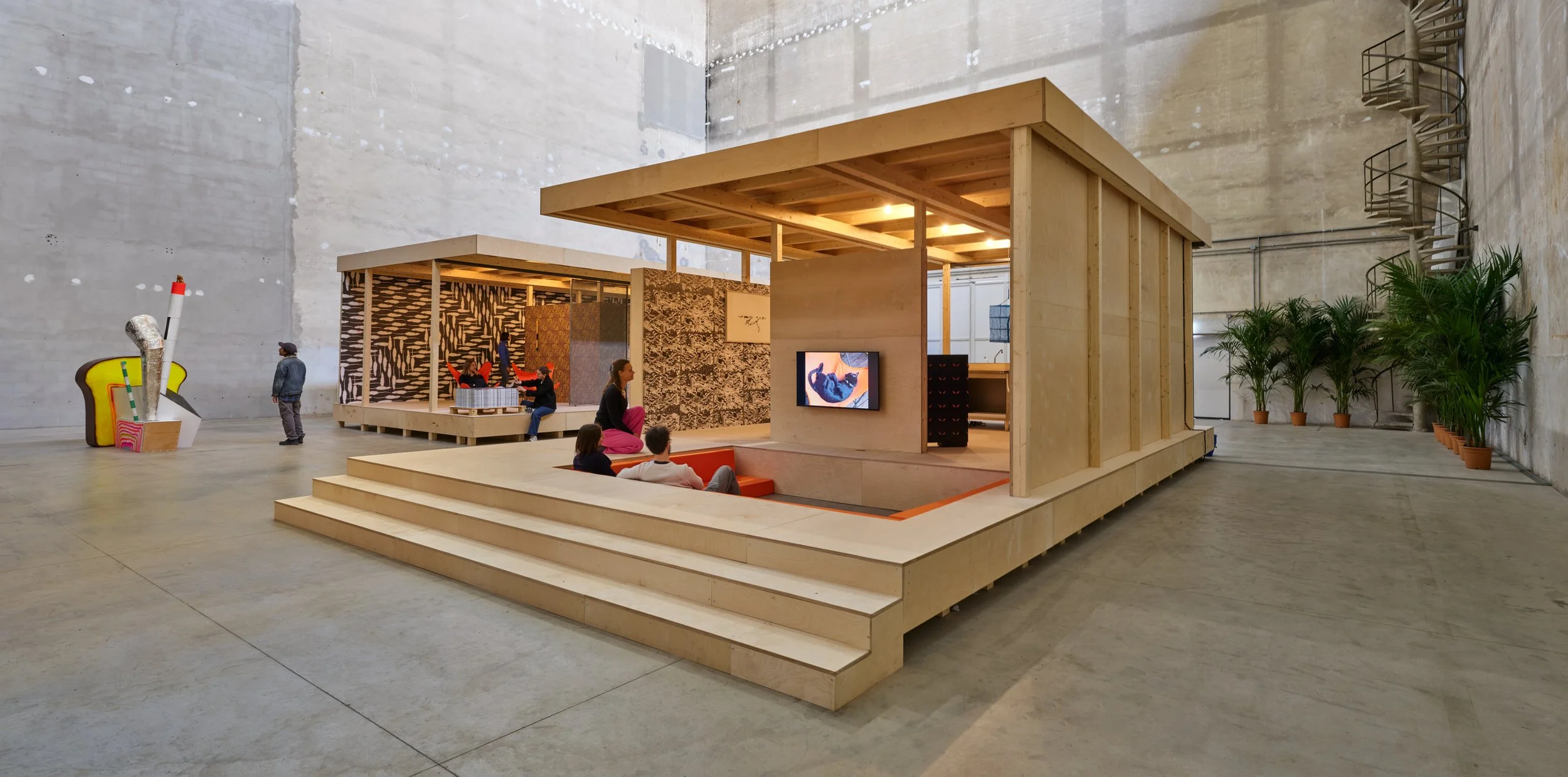  Rirkrit Tiravanija  untitled 2009 (the house the cat built) , 2026 Installation view, Pirelli HangarBicocca, Milan, 2026 Courtesy the artist and Pirelli HangarBicocca, Milan Photo Agostino Osio 