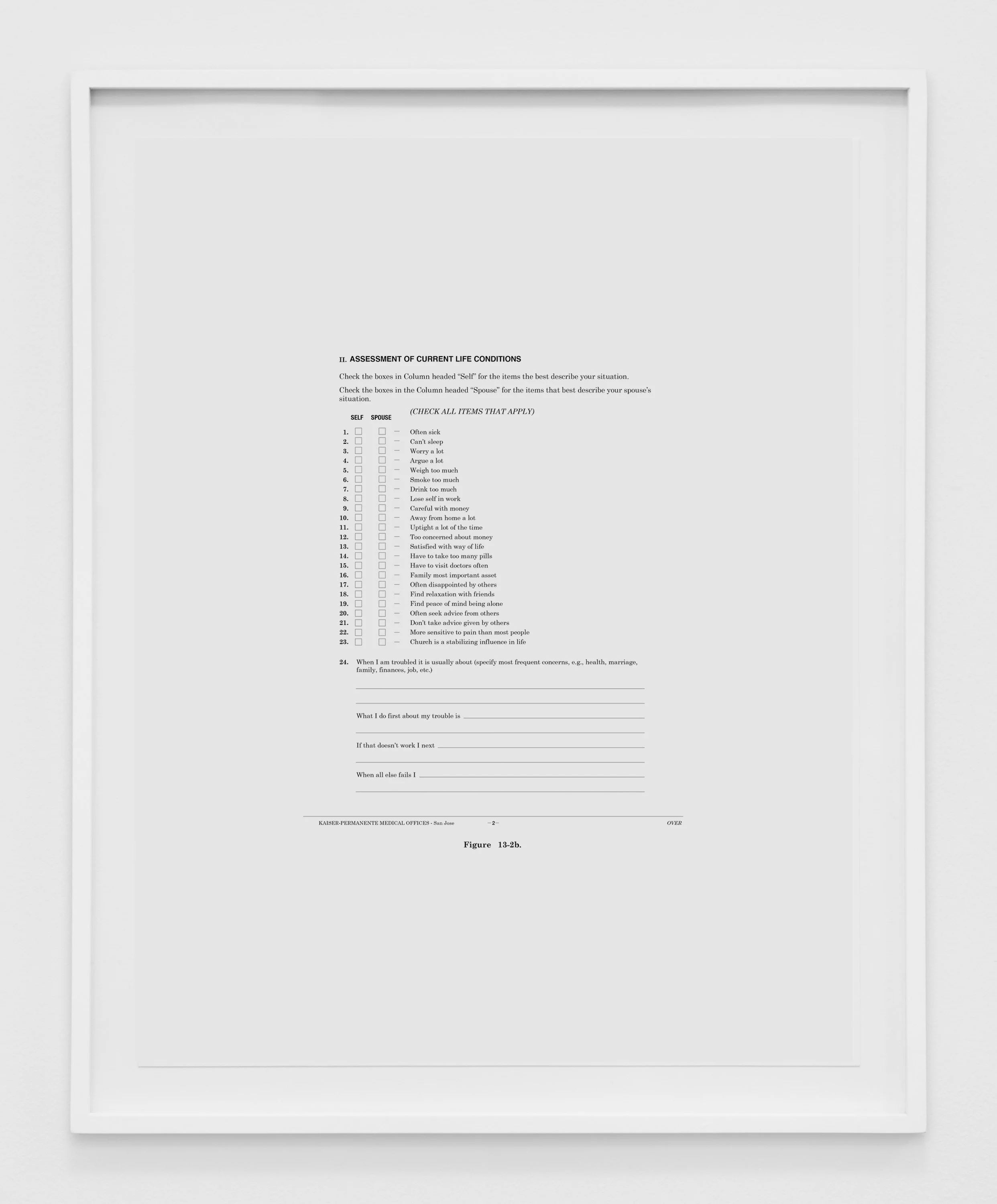 Kerry Tribe: Assessment of Current Life Conditions, 2018
