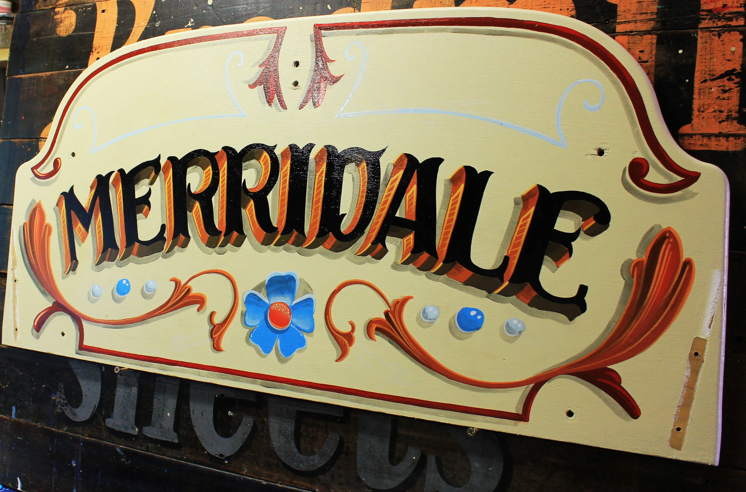 Old Hand Sign Antique Hand Painted Sign