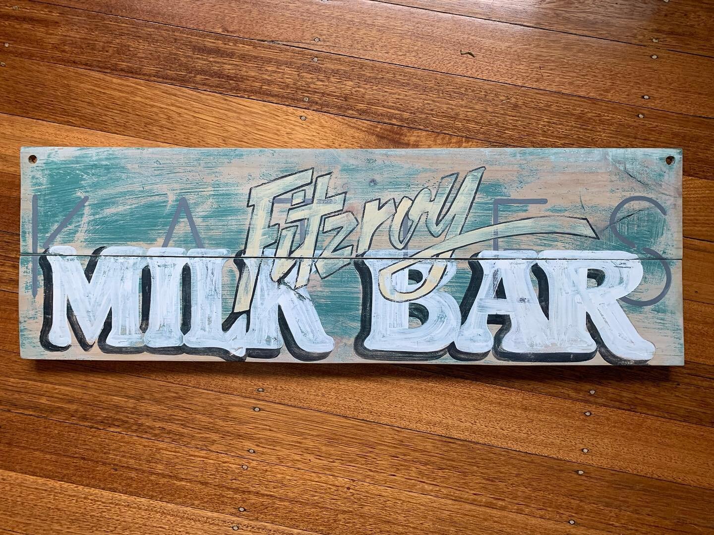 Hand painted sign milk bar Fitzroy