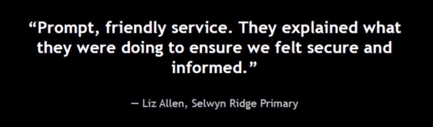 "Fire Security Services provides me with peace of mind that the building is as it should be with regards to compliance.  Very responsive to any enquiries. Excellent customer service."