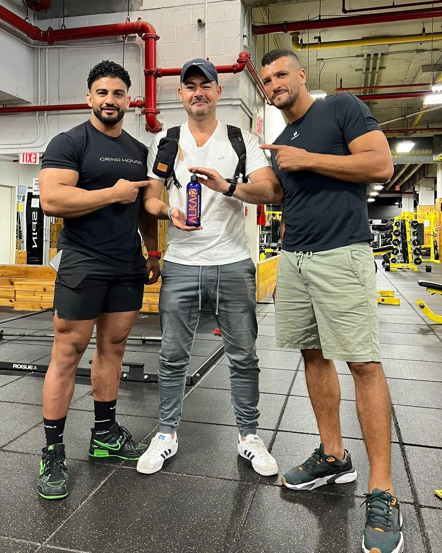 Kicking-off with pro MMA &amp; Wrestling coaches @grindhousebk . On my right, Karim Hawash, Wrestling World Champion &amp; Mr Olympia. Then Sultan Samir, MMA Olympic Gold medalist. Thank you for your warm welcome and opportunity. Let ALKA12 helps you