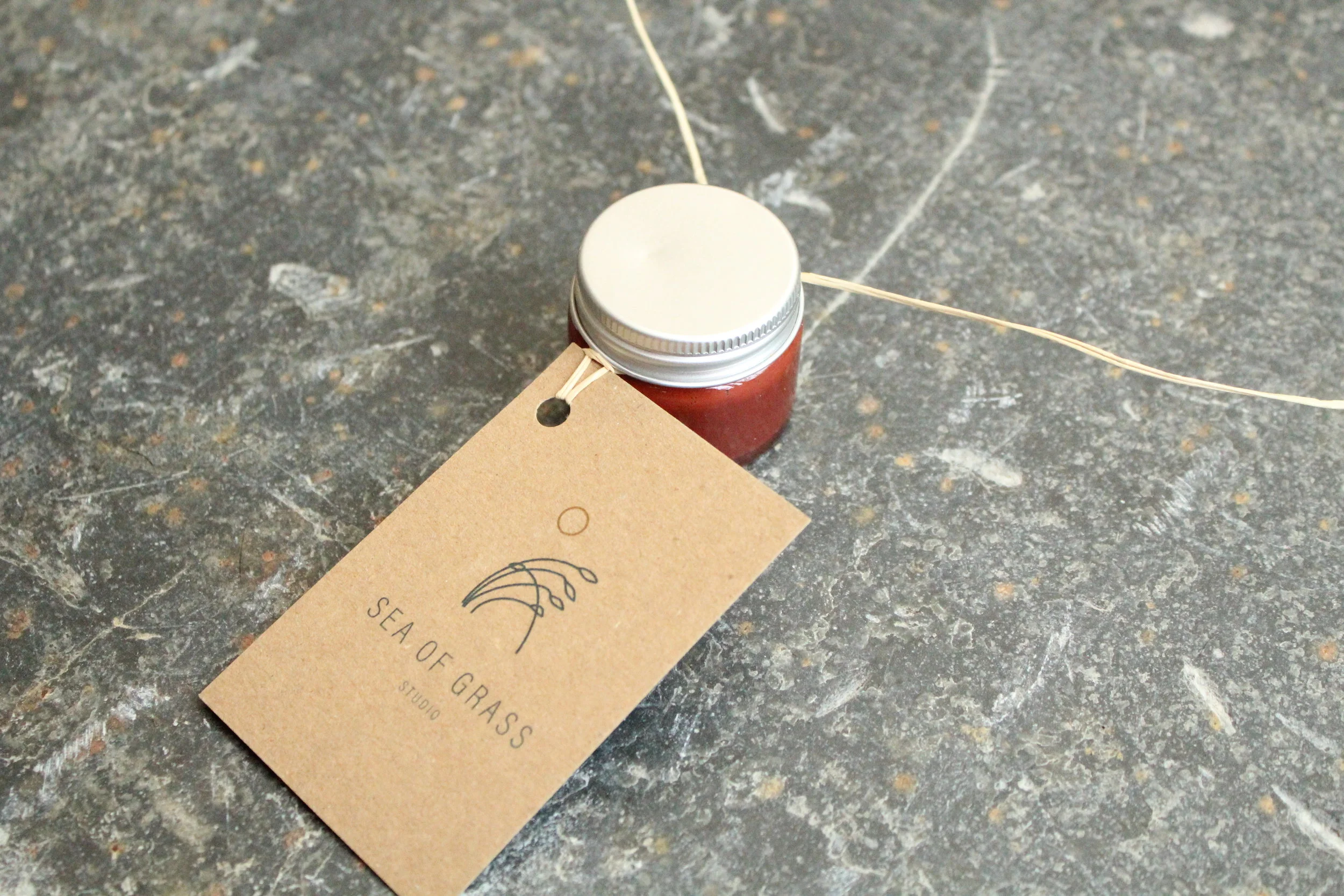 Handmade watercolour paint in a jar. Limited edition. Red Ochre from Clearwell caves