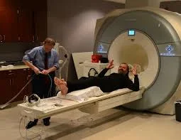 Wim going into space! or an MRI machine