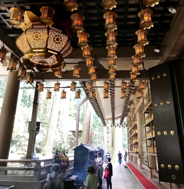 Hanging lanterns in Nikko, Japan.