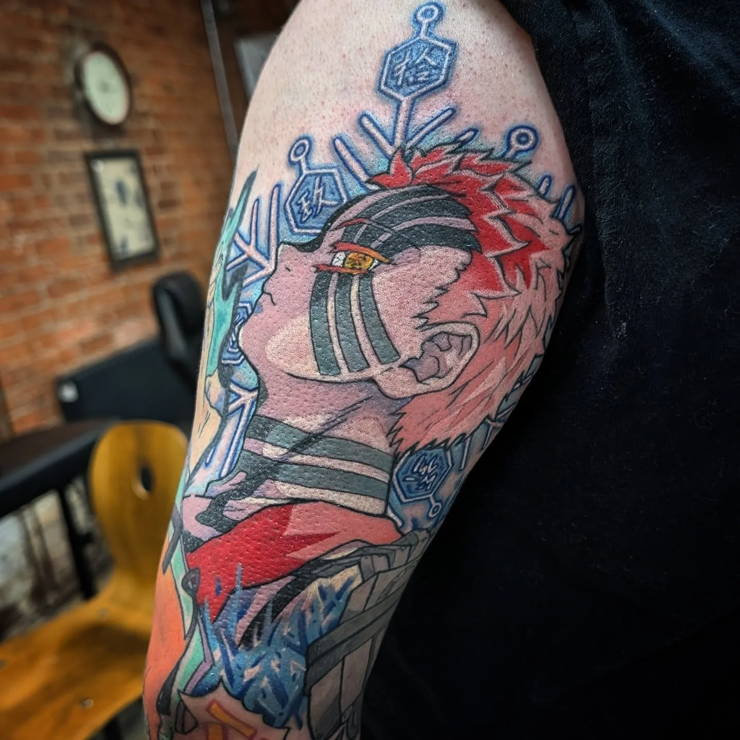 Added #Akaza from #DemonSlayer to my pal Aaron's anime sleeve the other day, not much left to go on this one now! Thanks yet again mate ✌️❤️