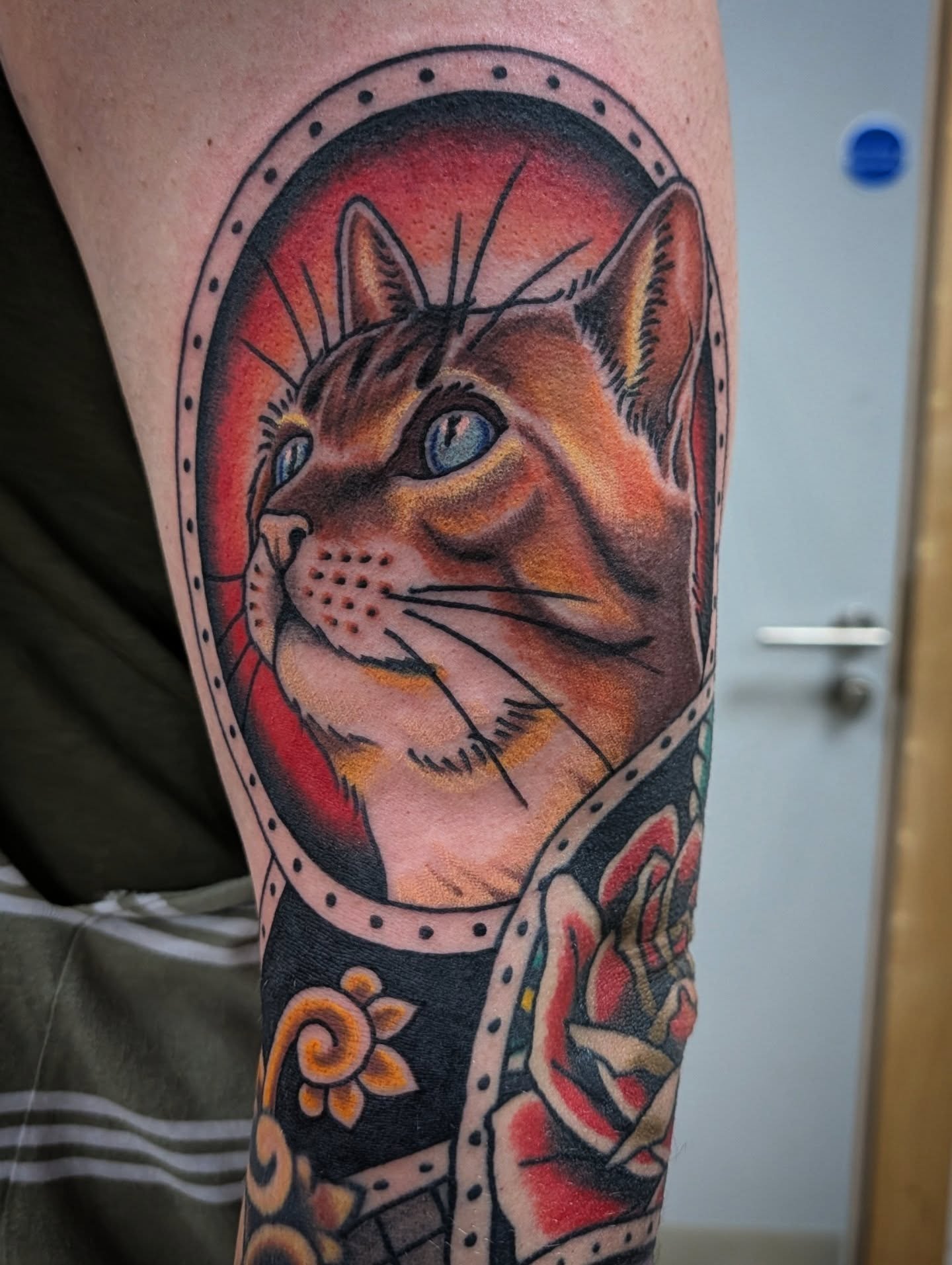 My mate @steffenismyname got a tribute to his cat pal as part of the sleeve we're working on a little while back ✌️❤️