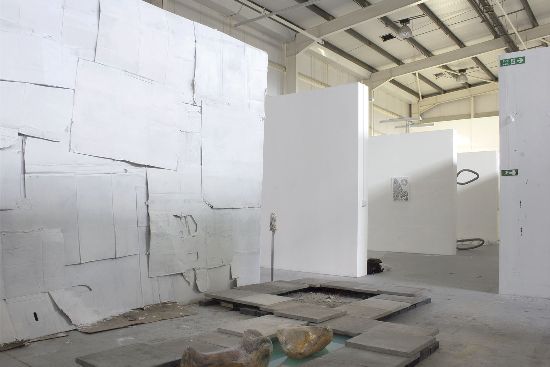 2019 Installation views at Asquith Gibbs Building Deptford interim show MFA Fine Arts, University of Goldsmiths London UK