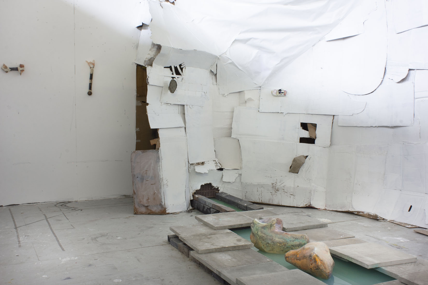 2019 Installation views at Asquith Gibbs Building Deptford interim show MFA Fine Arts, University of Goldsmiths London UK