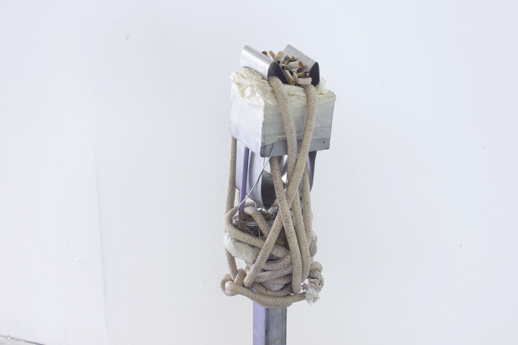 2019, 5 minute break (ashtray) Installation views at Asquith Gibbs Building Deptford interim show MFA Fine Arts, University of Goldsmiths London UK