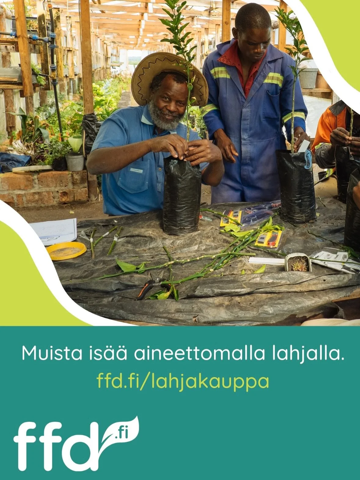 Isänpäivä lähestyy😁
Ilahduta omaa isääsi ja muista monia avun tarpeessa olevia isiä ja heidän perheitään kehittyvissä maissa FFD:n aineettoman lahjan kautta osoitteessa:
http://www.ffd.fi/lahj