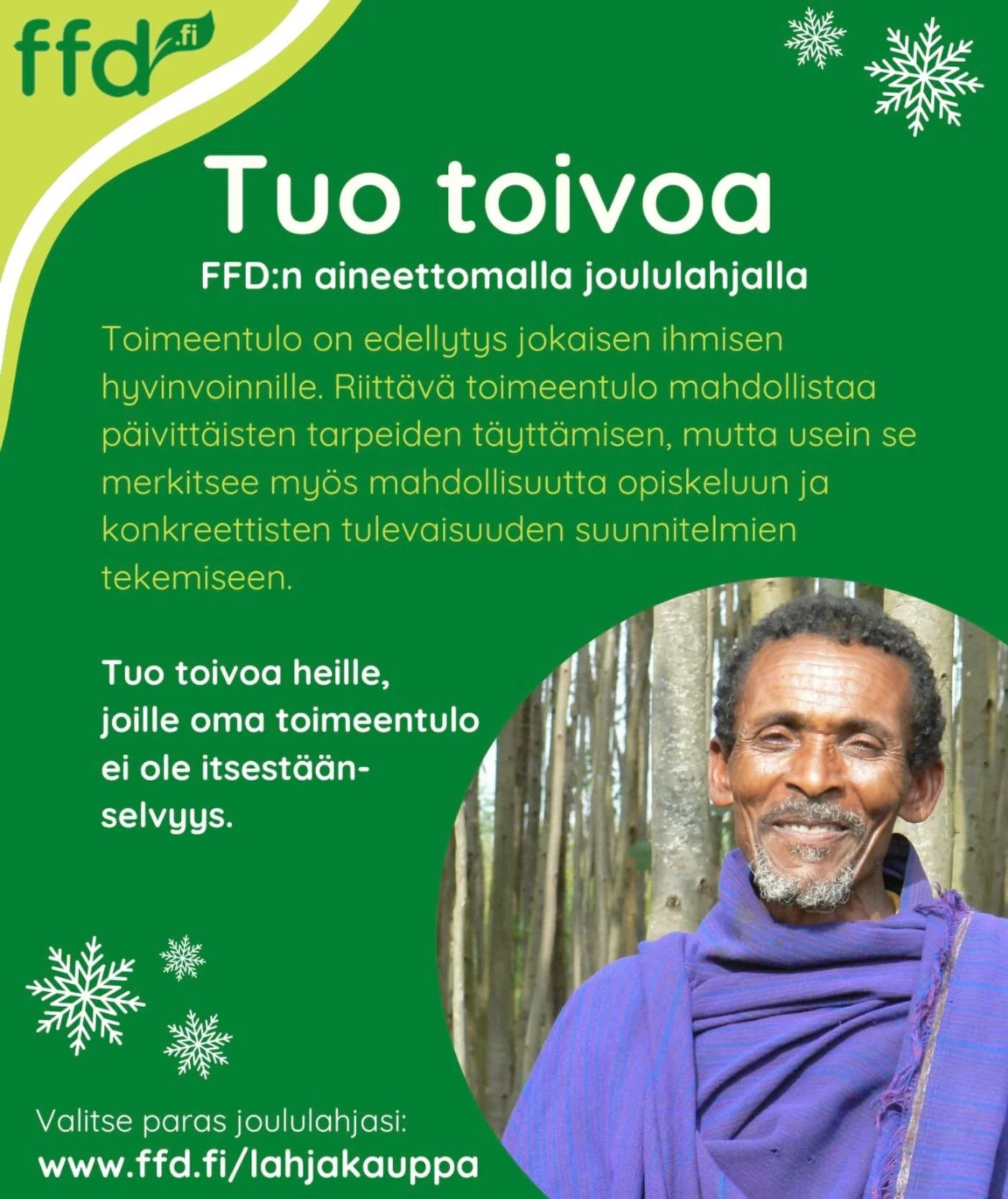 🎄 Jouluun on en&auml;&auml; viikko, ja monelle meist&auml; se on aikaa pys&auml;hty&auml;, antaa ja muistaa niit&auml;, joille arki ei ole itsest&auml;&auml;nselvyys. 

T&auml;n&auml; vuonna voit tuoda joulun valon kauas maailman maaseutuyhteis&ouml