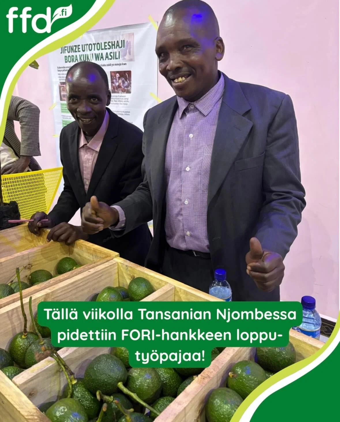 T&auml;ll&auml; viikolla Tansanian Njombessa pidettiin FORI-hankkeen loppu-ty&ouml;pajaa! 

Noin 70 viljelij&auml;&auml; ja eri alan tahoa oli paikalla kertomassa kokemuksistaan ja keskustelemaan &rdquo;Building resilience with trees&rdquo;-hankkeen 