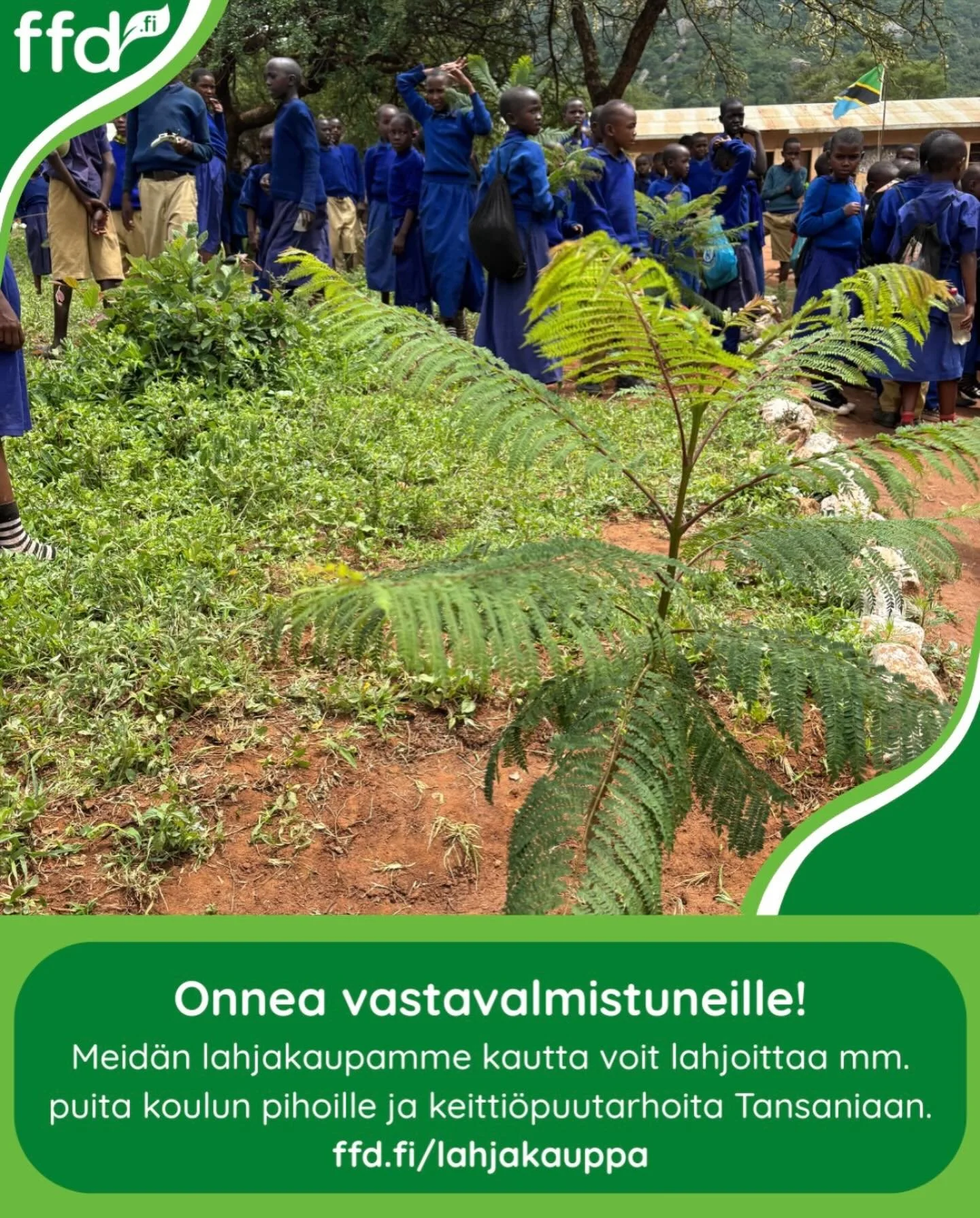 Kohta on valmistujaiset😄!

Etsitk&ouml; lahjaa, joka j&auml;&auml; mieleen? 

Lahjakaupastamme l&ouml;yd&auml;t vaihtoehtoja, joilla voit ilahduttaa valmistunutta ja samalla tukea lasten koulunk&auml;ynti&auml; Tansaniassa.

Lahjojen avulla esimerki